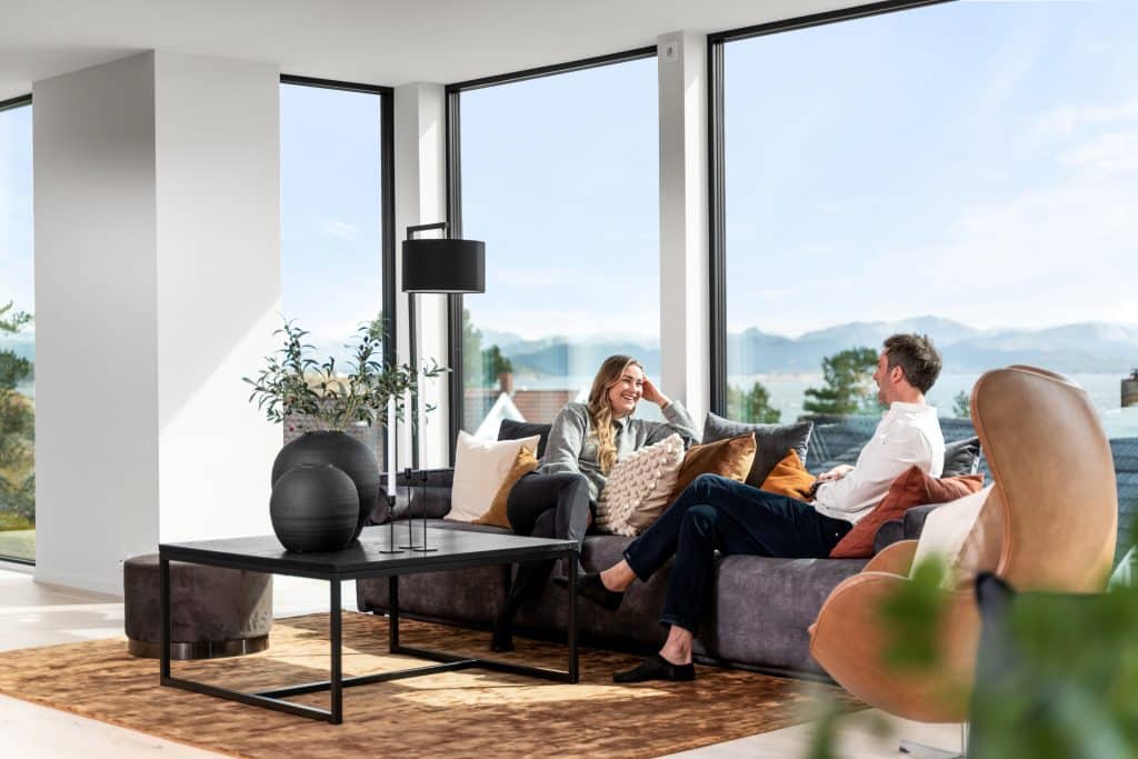 Vinduer fra Gilje med lyddempende glass i stue